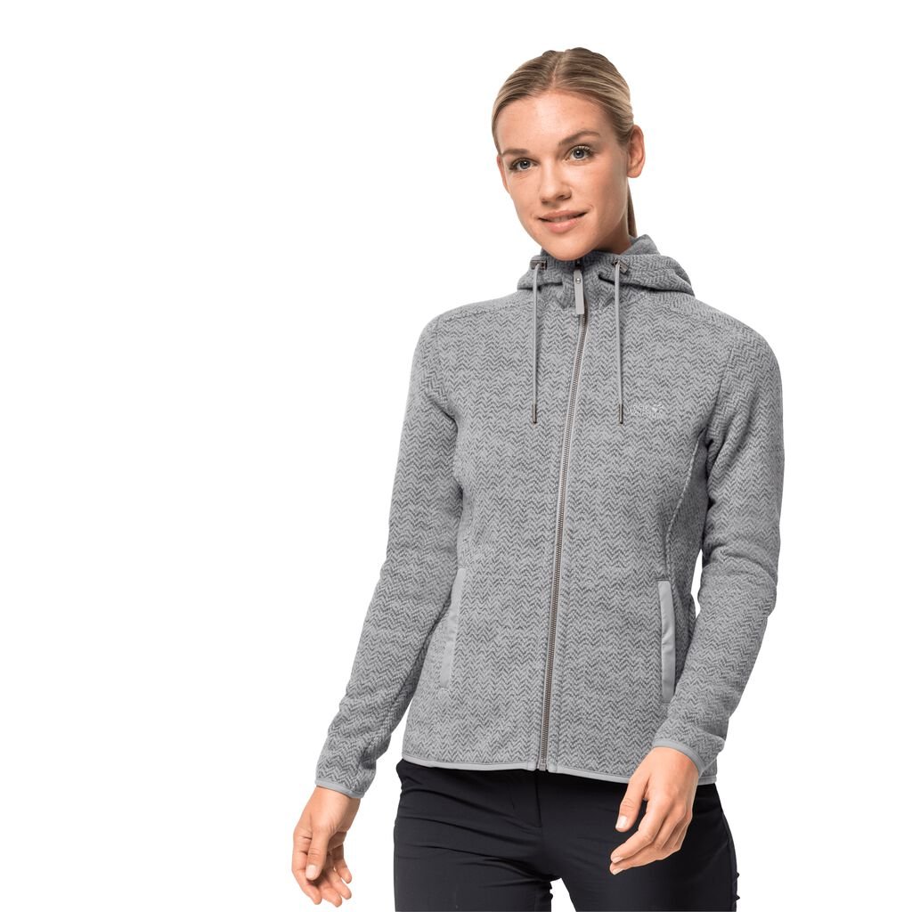 Jack Wolfskin PATAN HOODED fleece ζακετεσ γυναικεια γκρι | GR2679001